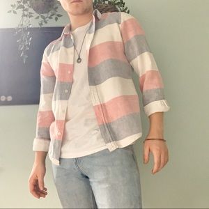 Red White and Blue striped button down